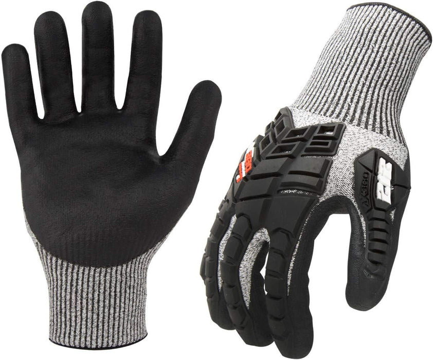AX360 Impact Cut Resistant Gloves in Black and Gray (EN Level 5, ANSI A3) XL