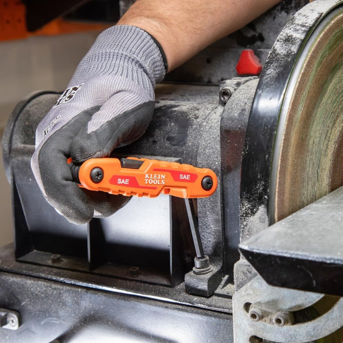 Klein Tools 70542 Compact Folding Hex Key Kit, SAE and Metric