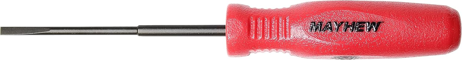 Mayhew Tools 31301 Micro Screwdriver, 5/64" x 2", Red Slotted 5/64" x 2"