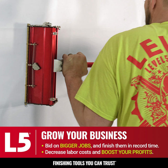 LEVEL5  4-764 7-Inch Flat Box, Pro-Grade, Quick Clean, Drywall Sheetrock Gyprock Wallboard Finishing