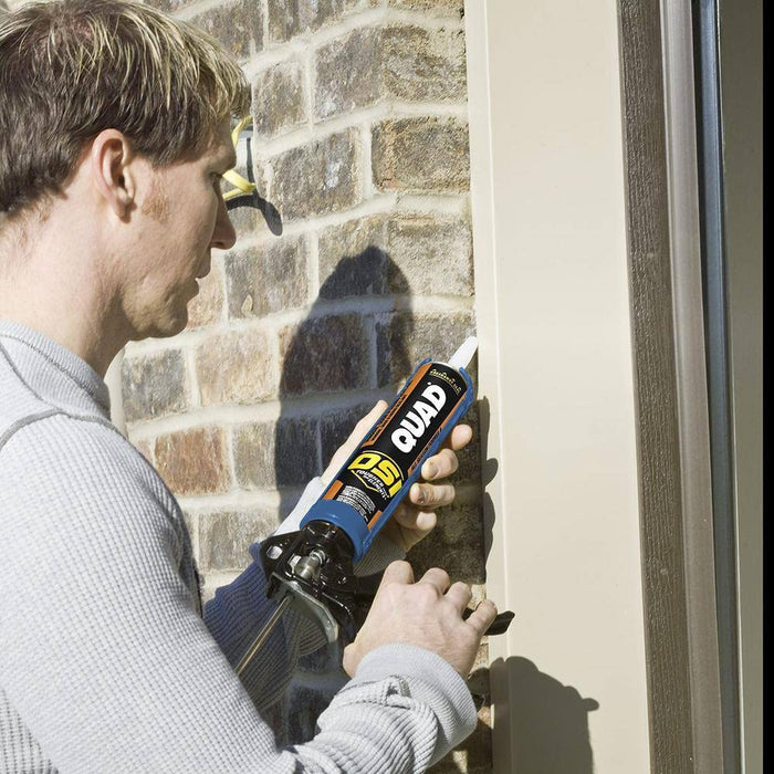 OSI 1642878 Quad White Window, Door, & Siding Sealant, Low VOC, 10 Oz (Pack of 12)