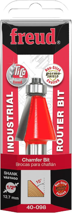 Freud 40-098 1" Diameter Chamfer Bit with 1/2" Shank