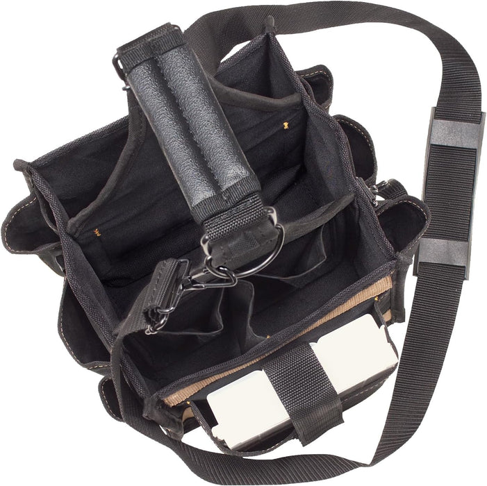 Custom Leathercraft 1526 25 Pocket Electrical and Maintenance Tool Carrier 8-Inch Toolbox