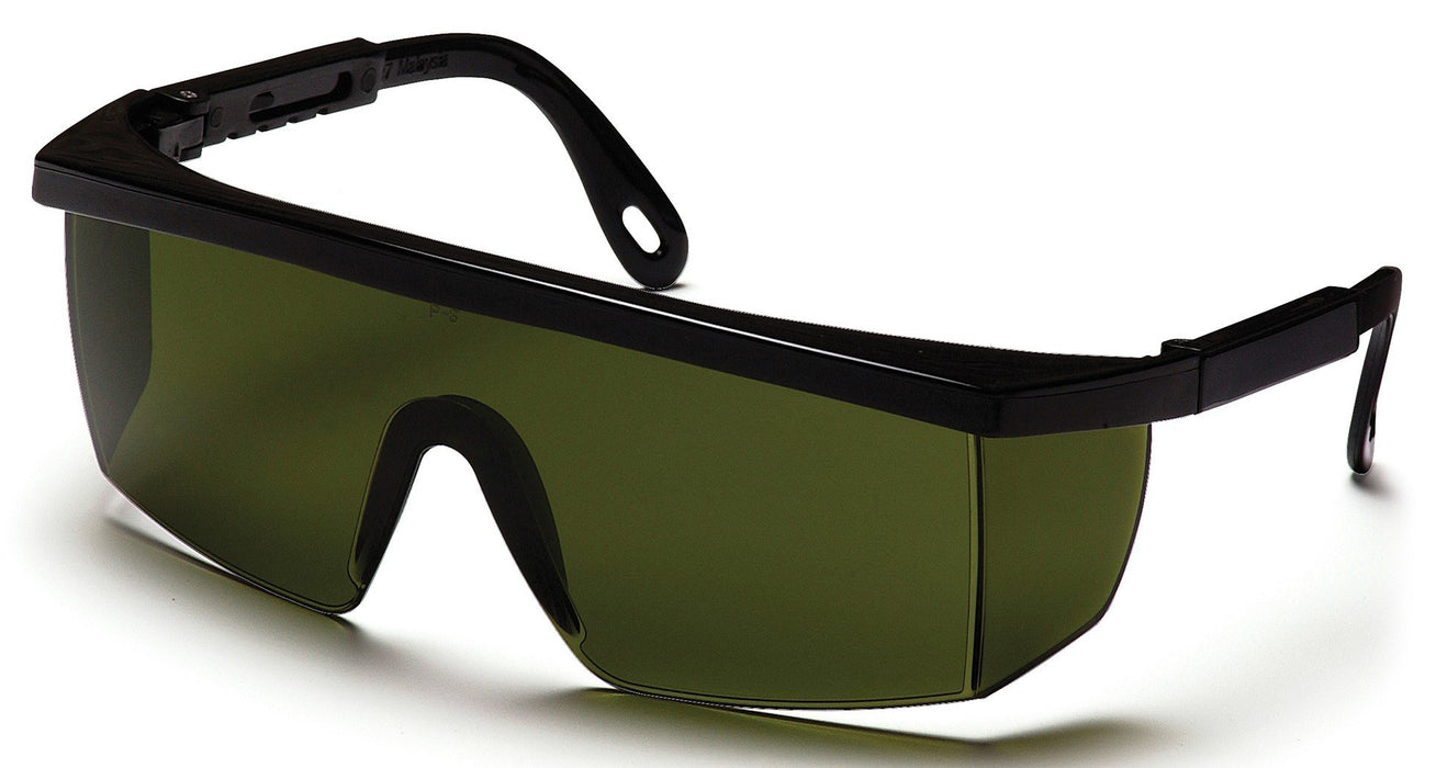 Pyramex SB460SF Integra Safety Eyewear, 3.0 Ir Filter Lens With Black Frame