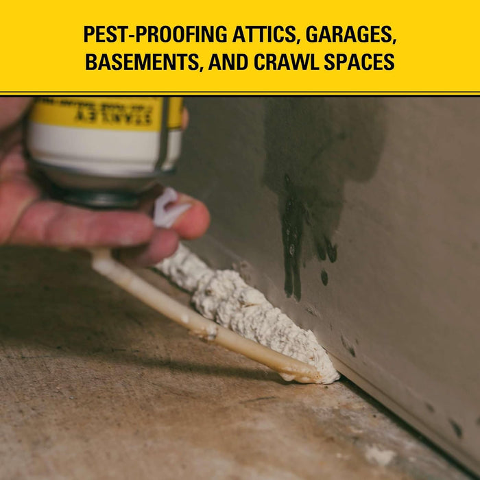 Stanley F993 Expanding Foam Sealant Spray, Gaps & Cracks Filler, PestBlocker for Indoor/Outdoor Use, Paintable, Waterproof, Polyurethane Insulation Foam with Straw Applicator, 12 oz (Pack of 1)