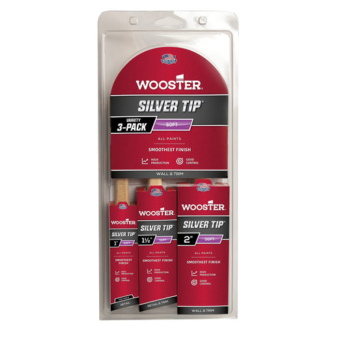 Wooster Brush 5229 Silver Tip Variety (Pack of 3)