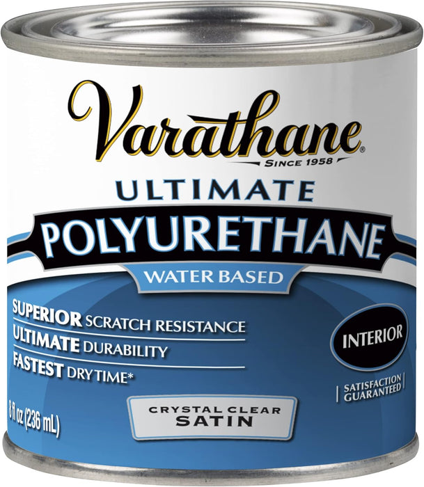Varathane 200261H Water-Based Ultimate Polyurethane, Half Pint, Satin