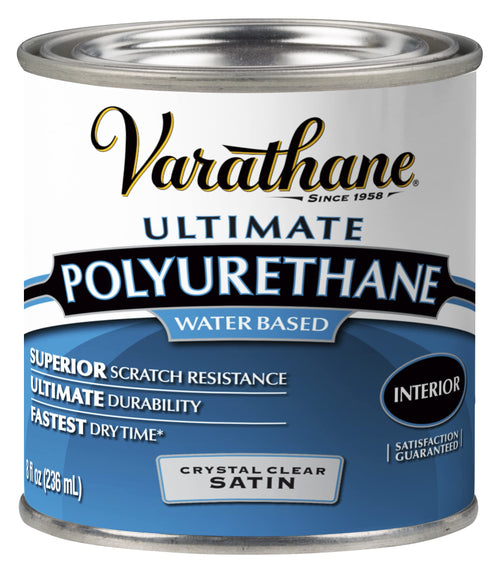 Varathane 200261H Water-Based Ultimate Polyurethane, Half Pint, Satin