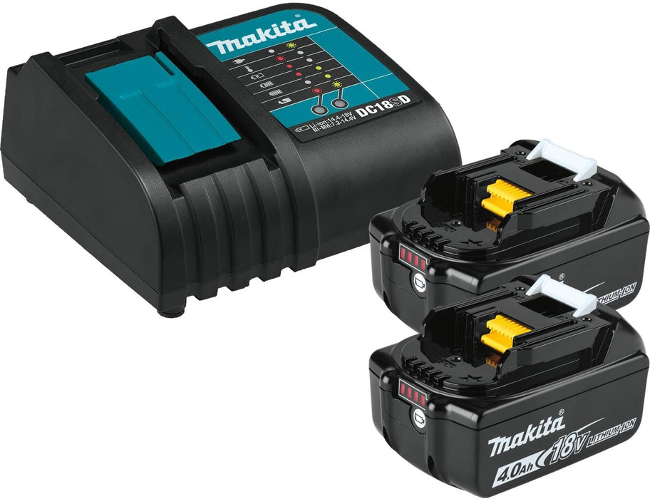 Makita BL1840BSC2 18V LXT Lithium-Ion Battery and Charger Starter Pack (4.0Ah)