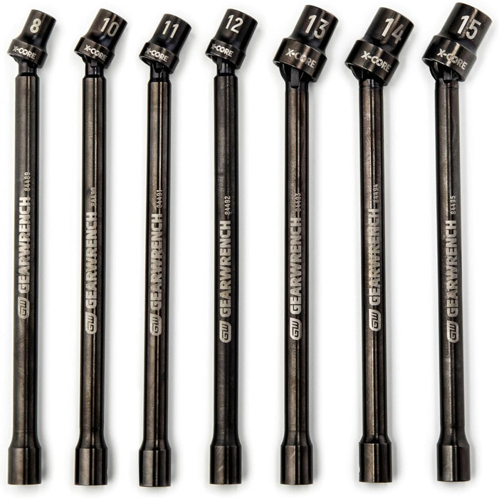 GEARWRENCH 7 Pc. 3/8" Drive 6 Pt. x-Core Pinless Universal Impact Metric Extension Socket Set - 84980