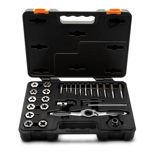 GEARWRENCH 82814 27 Piece Metric Ratcheting Tap & Die Set