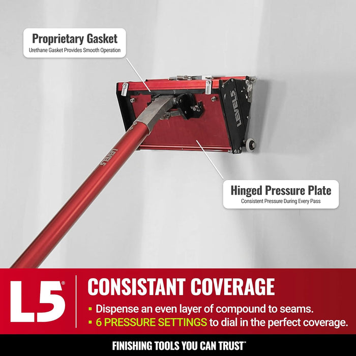 LEVEL5  4-764 7-Inch Flat Box, Pro-Grade, Quick Clean, Drywall Sheetrock Gyprock Wallboard Finishing