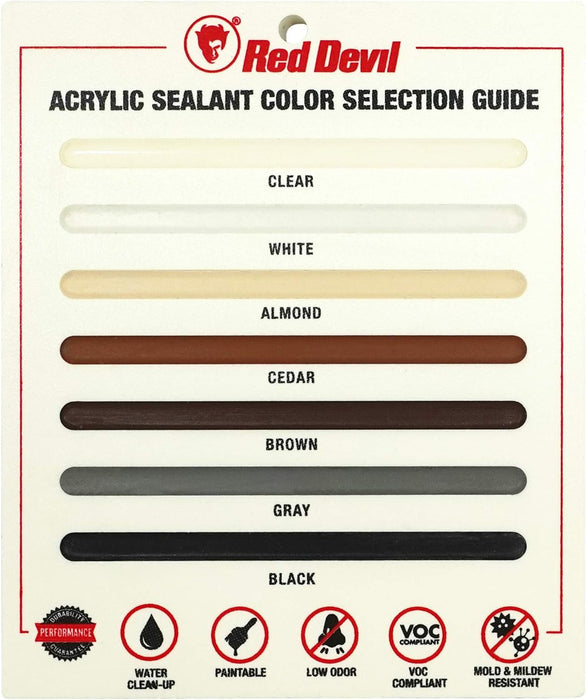 Red Devil 077060 Lifetime Ultra Premium Elastomeric Acrylic Latex Sealant, 10.1 oz., Black (Pack of 1)