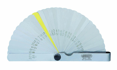 INSIZE 4608-31 Feeler Gage, 0.0015" - 0.035"
