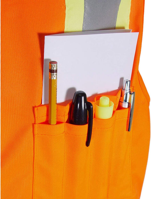 Radians SV6-2ZGM-L Two Tone Class 2 Surveyor Polyester All Mesh Vests with Contrasting Trim, Green, Large