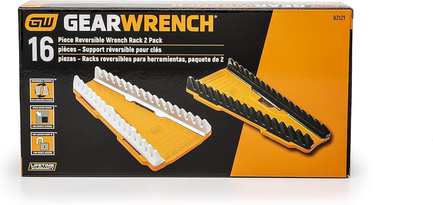 GEARWRENCH 83121 2 Piece Reversible Wrench Rack, 16 Slot (Pack of 1)