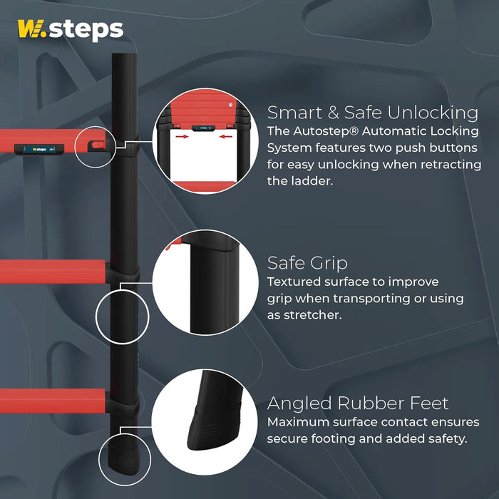 Rescue 13.5 FT | Telescopic Rescue Ladder, EN1147 Certified, 1100lb. Capacity