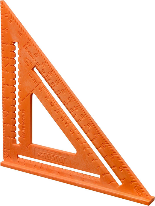 Johnson Level & Tool RAS-170B-ORA Structo-Cast Rafter Square, 12", Orange