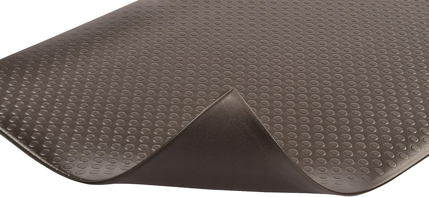 Notrax 417 Bubble Sof-Tred with Dyna-Shield 3' x 60' x 1/2" Anti Fatigue Mat, Slip Resistant Bubble Textured Surface, Ideal for Industrial and Commercial Workplaces, Black, 417R0036BL Black 3' x 60' x 1/2" Bubble Textured Surface