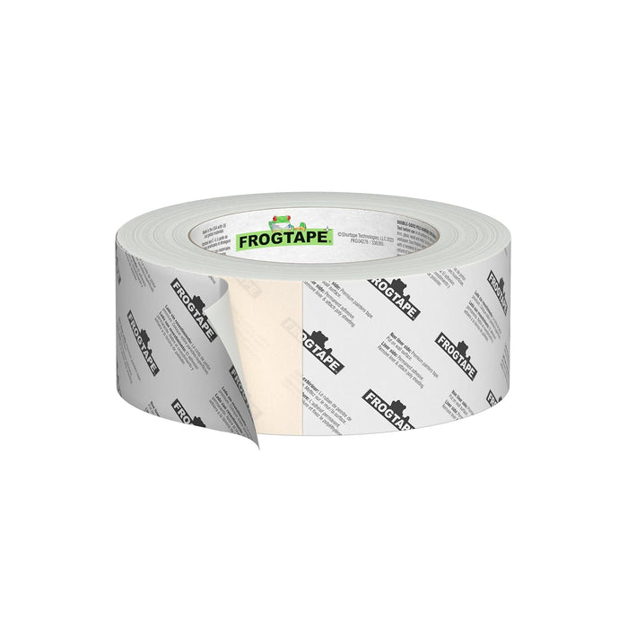 FrogTape DS 154 Premium Grade, Double-Sided Poly-Hanging Containment Tape, Sticks to Plastic Sheets, for Remodeling and Remediation, 48mm x 25yds, Natural, 1 Roll (105777)