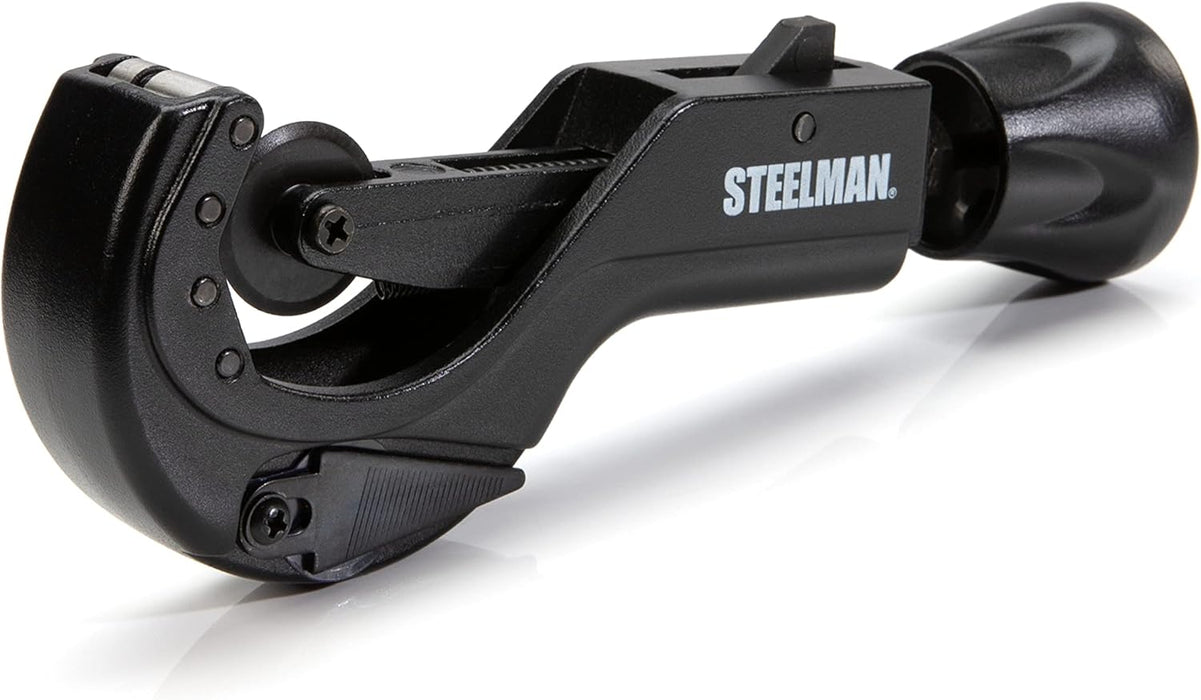 Steelman 42567 Metal Pipe and Tube Feed Cutter, Cuts 1-5/8-inch Tube Including Copper, Brass, Aluminum, ABS, and PVC, Die Cast Steel Body, Hardened Steel Blades