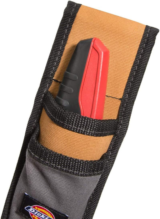 Dickies 57010 Utility Knife Sheath for Belt, Durable Canvas with PVC Cut-Resistant Sheath Lining, 2-inch Belt Loop