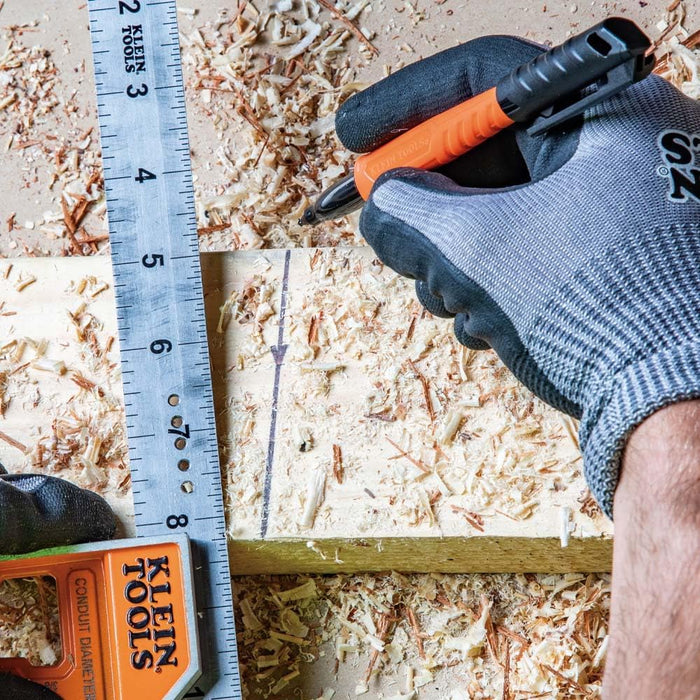 Klein Tools 861014 Skribes Fine Tip Permanent Markers, Black (Pack of 4)