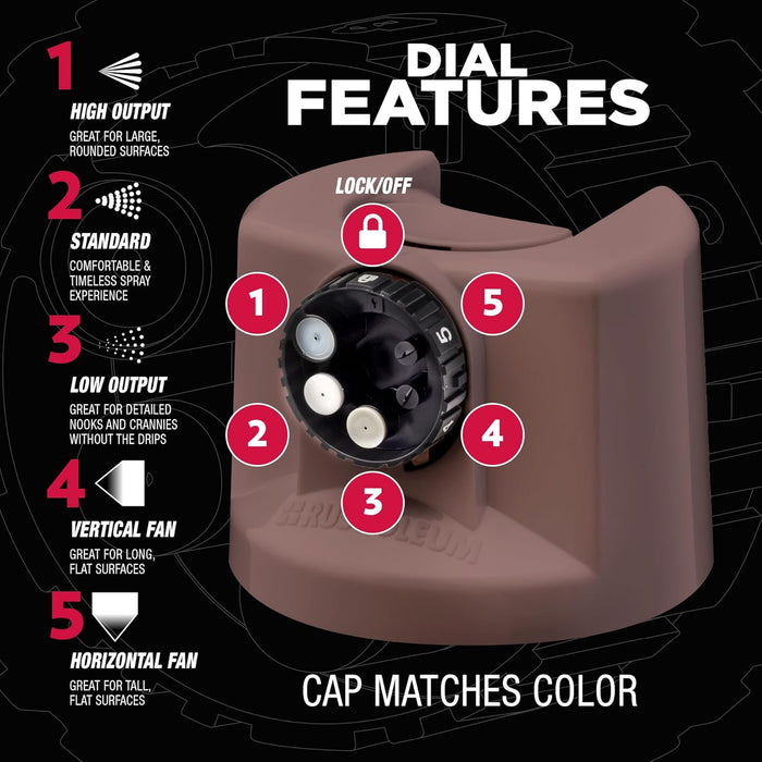 Rust-Oleum 376877 Stops Rust Custom Spray 5-in-1 Spray Paint, 12 oz, Satin Chestnut Brown (Pack of 1)