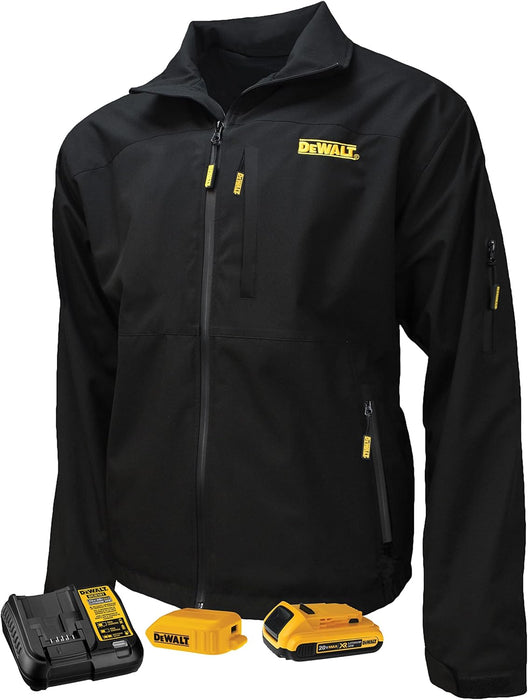 DEWALT Men's Structured Soft-Shell Heated Jacket, Large, Black - DCHJ090BD1