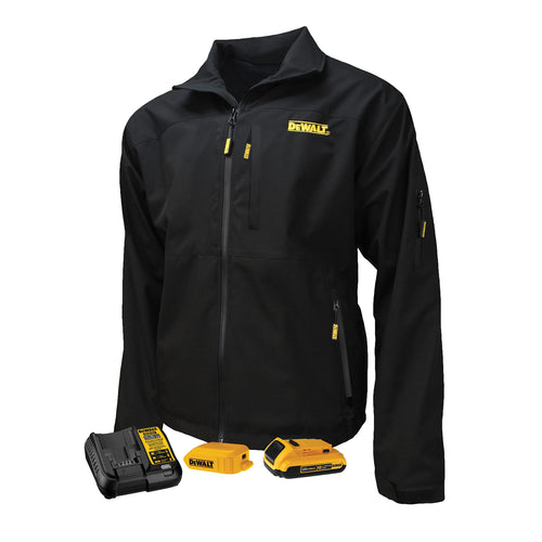 DEWALT Men's Structured Soft-Shell Heated Jacket, Large, Black - DCHJ090BD1