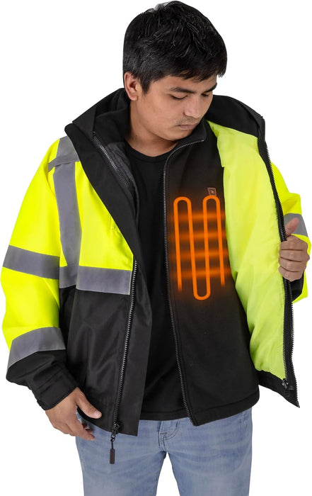 Radians (RHG-SJ13G-M) Heated Apparel - Jackets, Hi-Vis Green, Medium