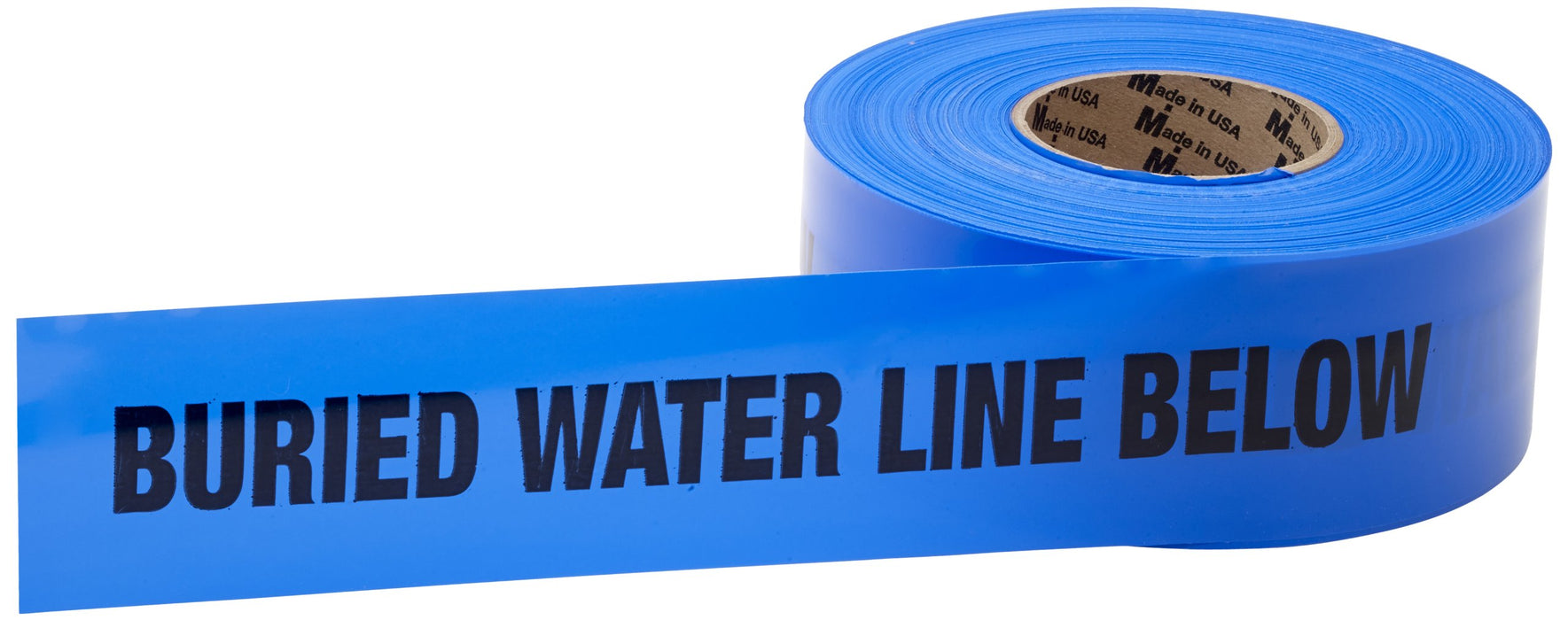 Mutual 17783 Polyethylene Non Detectable Underground Water Line Marking Tape, 4.5 mil Thickness, 1000' Length x 3" Width, Blue