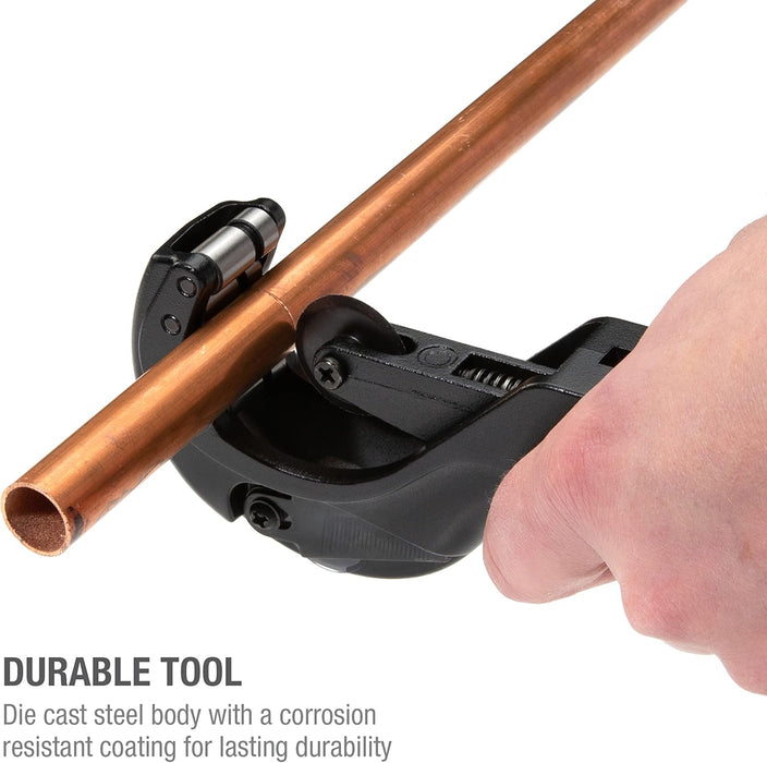 Steelman 42567 Metal Pipe and Tube Feed Cutter, Cuts 1-5/8-inch Tube Including Copper, Brass, Aluminum, ABS, and PVC, Die Cast Steel Body, Hardened Steel Blades