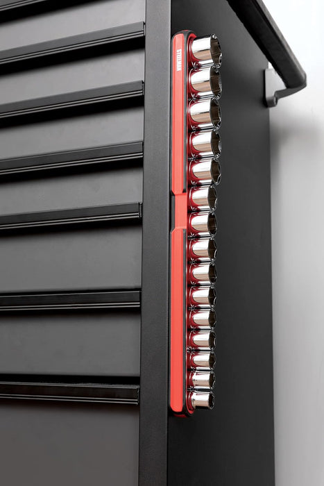 Steelman 75108 3-Piece Magnetic Socket Storage and Parts Accessory Tray Set, Small (6-Inch), Medium (12-Inch), and Large (18-Inch)