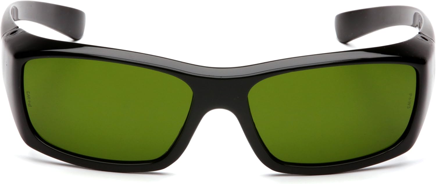 Pyramex SB7960SF Safety Shade 3.0 Safety Glasses, Scratch-Resistant, Black Frame, 3.0 ir Filter Lens