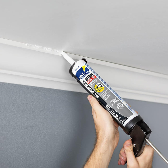 3006 Quick Dry All Purpose Adhesive Caulk White One Size Caulk