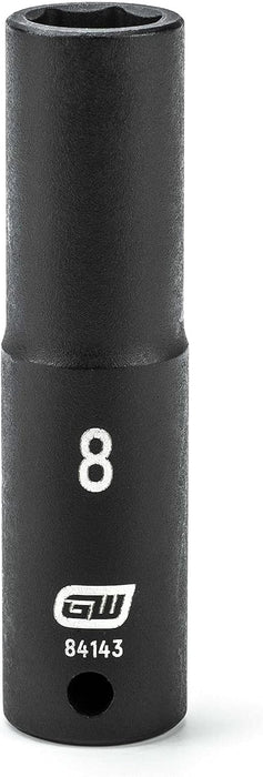GEARWRENCH 1/4" Drive 6 Point Deep Impact Metric Socket 8mm - 84143 (Pack of 1)