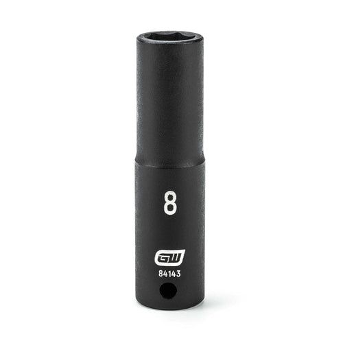 GEARWRENCH 1/4" Drive 6 Point Deep Impact Metric Socket 8mm - 84143 (Pack of 1)