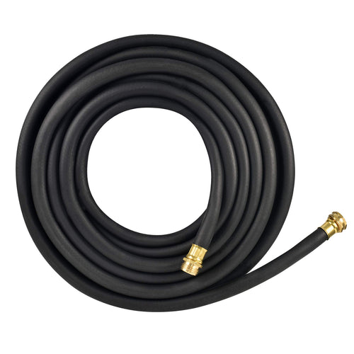 Flexon 5/8" x 50' Heavy Duty Premium Rubber Hot Water Hose, Black 50ft 5/8
