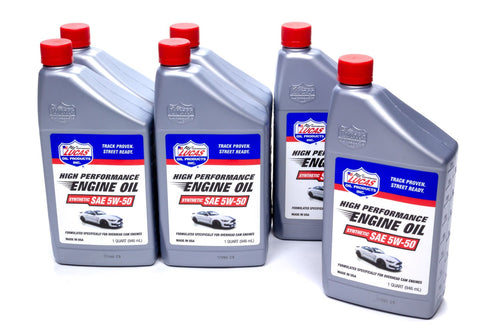 Lucas Oil 10101 Synthetic SAE 5w50 Oil Case, 1 Quart (Pack of 6)