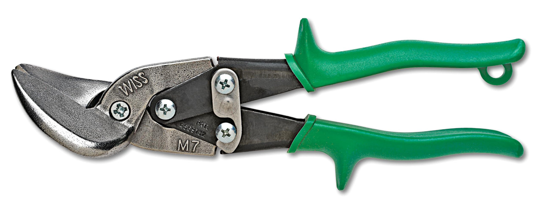 Crescent Wiss M7R MetalMaster Offset Straight & Right Cut Aviation Snips, Heavy-Duty Metal Cutter with Spring-Loaded Return, 9-1/4"