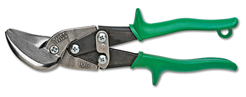 Crescent Wiss M7R MetalMaster Offset Straight & Right Cut Aviation Snips, Heavy-Duty Metal Cutter with Spring-Loaded Return, 9-1/4"