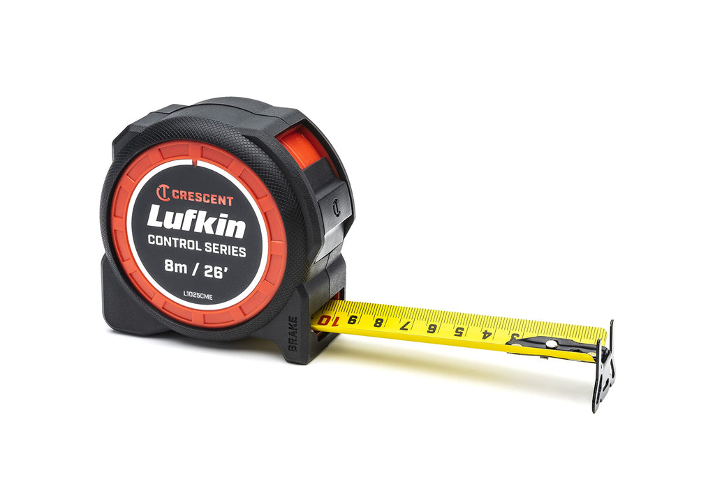 Crescent Lufkin 1-3/16 x 8m/26' Command Control Series Yellow Clad Tape Measure - L1025CME-02