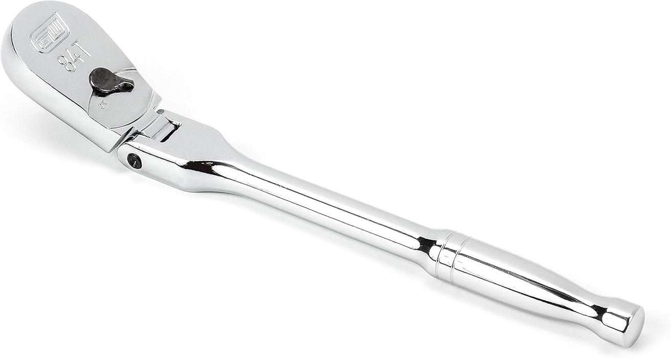 GEARWRENCH 81012A-07 1/4" Drive 84 Tooth Flex Head Teardrop Ratchet 7"