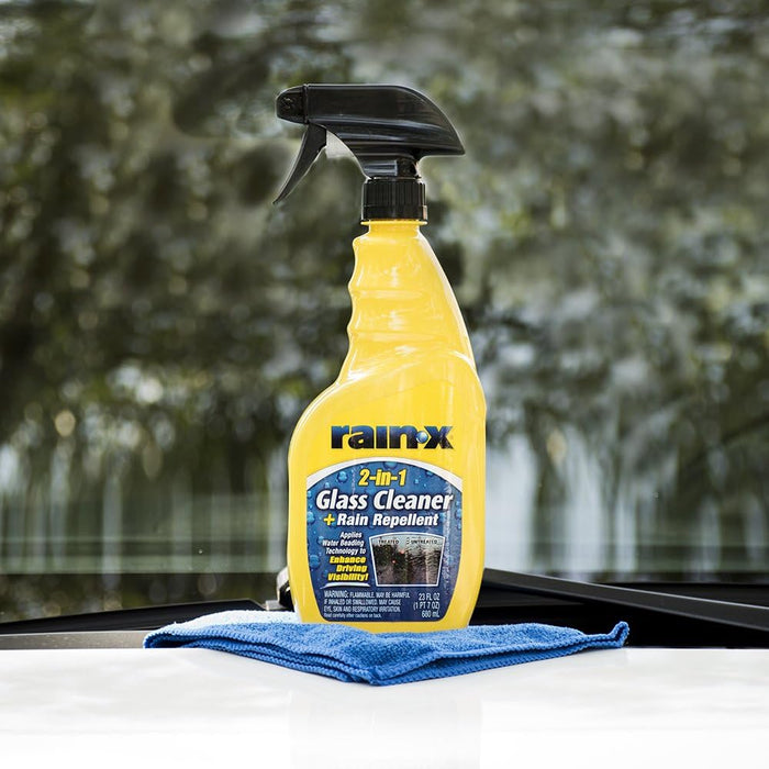 Rain-X 5071268 2-in-1 Glass Cleaner and Rain Repellant, 23 oz. (Pack of 1)