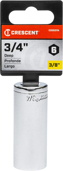 Crescent CDDS31N 3/8" Drive 6 Point Deep SAE Socket 3/4"