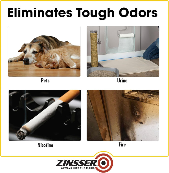 Rust-Oleum Zinsser Odor Killing Primer, White, Quart