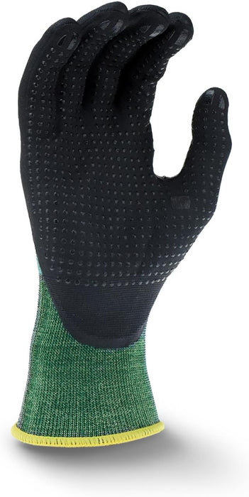 Radians RWG538 Axis Cut Protection Foam Nitrile Coated Glove with Dotted Palm, Cut Protection Level A2, Large (Pack of 1)