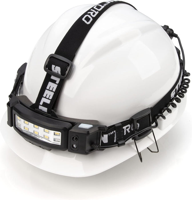 Steelman 79417 Pro Slim Profile Motion Activated LED Headlamp with Red LED Night Vision Mode and Rear Safety Flasher LED