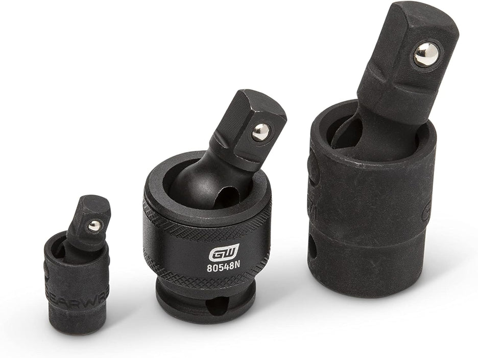 GEARWRENCH 84969A-07 3 PC. 1/4", 3/8", 1/2" Drive Impact Universal-Joint Set